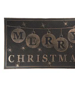Rohožky Venkovní gumová rohožka Merry Christmas - 75*45*1 cm Clayre & Eef MC178