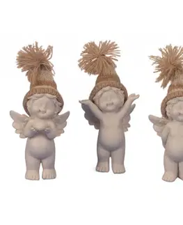 Sošky, figurky-andělé Anděl s čepičkou 11cm různé druhy