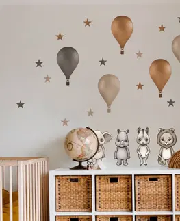 Samolepky na zeď Dětské samolepky na zeď - INSPIO zvířátka s balony