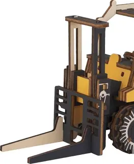 3D puzzle Woodcraft construction kit Dřevěné 3D puzzle Vysokozdvižný vozík