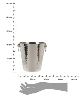 Formy na led DekorStyle Chladič nápojů s držadly stříbrný