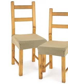 Doplňky do ložnice 4Home Multielastický potah na sedák na židli Comfort béžová, 40 - 50 cm, sada 2 ks