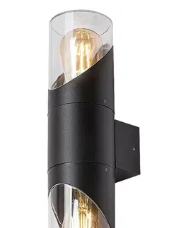 Moderní venkovní nástěnná svítidla Rabalux venkovní svítidlo Novigrad E27 2x MAX 28W černá IP54 7237