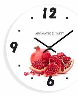 Kuchyňské hodiny Nástěnné hodiny do kuchyně granátové jablko