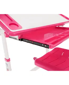 Dětské stoly a židle Rostoucí dětský stůl a židle ALEXIS Růžová