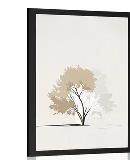 Stromy a listy Plakát minimalistický strom s listy