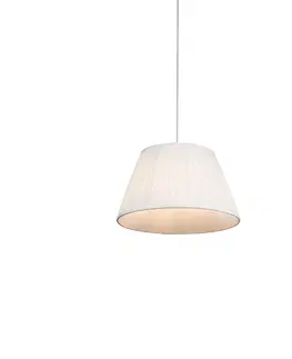 Zavesna svitidla Retro závěsná lampa bílá 35 cm - Plisse