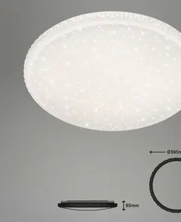 LED stropní svítidla BRILONER LED stropní svítidlo hvězdné nebe, pr. 60 cm, 48 W, bílé BRILO 3386-016