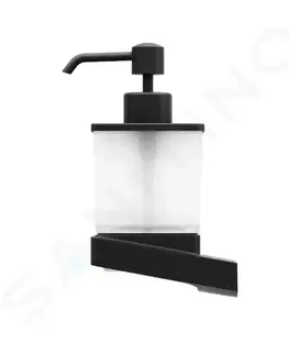 Dávkovače mýdla RAVAK 10° Dávkovač na tekuté mýdlo s držákem, černá/sklo X07P559
