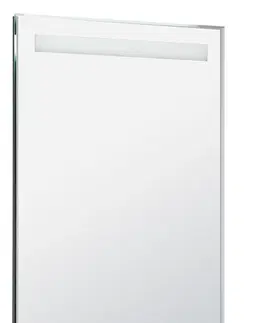 Koupelnová zrcadla AQUALINE Zrcadlo s LED osvětlením a policí 50x80cm, kolíbkový vypínač ATH52