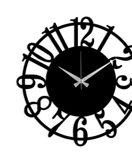 Hodiny Wallity Dekorativní nástěnné hodiny Molor 48 cm černé