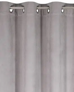 Zatemňovací závěsy Jednobarevné závěsy ocelově šedé barvy 140 x 250 cm