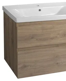 Koupelnový nábytek AQUALINE ALTAIR umyvadlová skříňka 77,5x60x45cm, dub emporio AI380