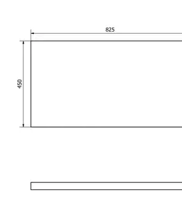 Koupelnový nábytek AQUALINE VEGA deska pod umyvadlo 82,5x45cm, dub platin VG785