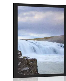 Příroda Plakát islandské vodopády