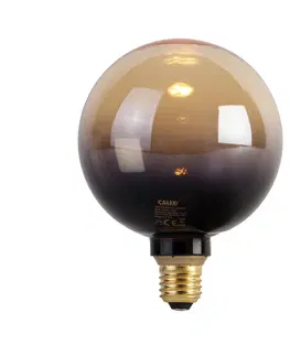 Zarovky E27 stmívatelná LED lampa G125 černá zlatá 3,5W 80lm 1800K