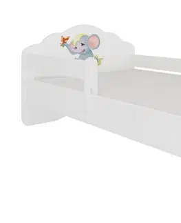 Postele ArtAdrk Dětská postel CASIMO | se zábranou Provedení: Bílá