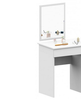 Ložnicové sestavy Expedo Toaletní stolek SPLIT T6, 90x72/142x50, 500x600, bílý, levý