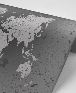 Samolepící tapety Samolepící tapeta stará mapa na abstraktním pozadí v černobílém