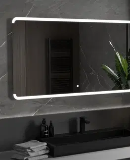 Koupelnová zrcadla MEXEN Nida zrcadlo s osvětlením 140 x 80 cm, LED 600 9806-140-080-611-00