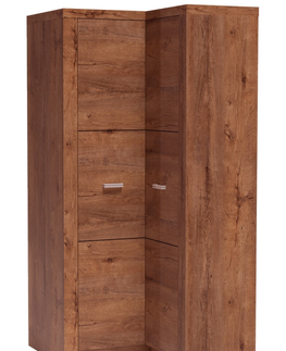 Šatní skříně Rohová šatní skříň SWED S14, jasan světlý