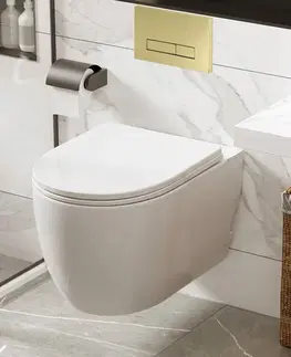Kompletní WC sady Podomítkový WC rám Rea H světle zlatý
