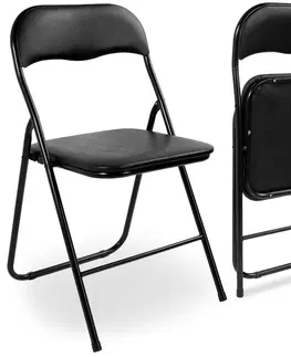 Zahradní židle a křesla TZB Sada 4 cateringových židlí BASICO černá