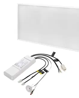 LED světelné panely EMOS LED panel 30x60, obdélníkový vestavný bílý, 18W neutrální bílá, Emergency ZR2212E