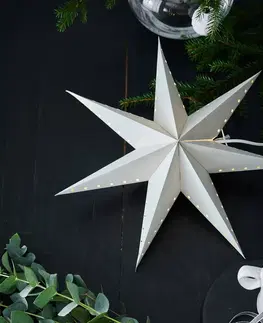 Vánoční světelná hvězda Markslöjd Živá dekorativní hvězda, závěsná, šedá, Ø 45 cm