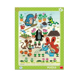 Hračky puzzle DINO - Krtek Zahradník 40 Deskové Puzzle