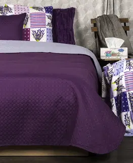Přikrývky 4Home Přehoz na postel Doubleface fialová/světle fialová, 220 x 240 cm, 2x 40 x 40 cm