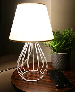 Lampy a lampičky Stolní lampa AYD krémová