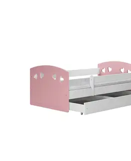Dětské postýlky Kocot kids Dětská postel Julia mix růžová, varianta 80x180, bez šuplíků, s matrací