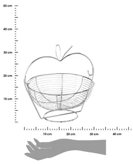 Mísy a misky DekorStyle Košík na ovoce Apple 35 cm