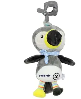 Hračky BABY MIX - Dětská plyšová hračka s hracím strojkemTukan šedý
