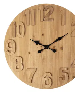 Hodiny Velké dřevěné nástěnné hodiny Urilla – Ø 70*5 cm / 1*AA Clayre & Eef 5KL0180