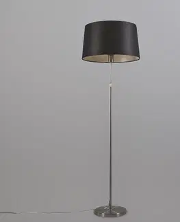 Stojaci lampy Stojací lampa z oceli s odstínem černé 45 cm nastavitelná - Parte
