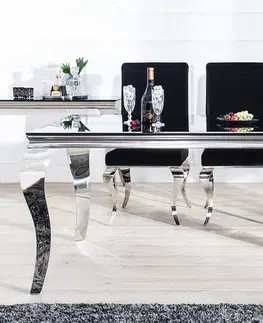 Designové a luxusní jídelní stoly Estila Luxusní jídelní stůl Modern Barock 200cm černý