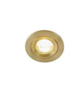 Podhledove svetlo Moderní vestavné bodové svítidlo zlaté kulaté IP44 - Xena