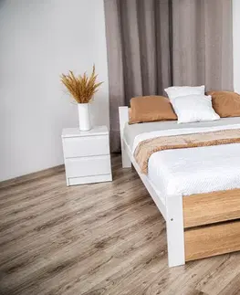 Postele Elvisia Manželská postel LEA s roštem | 140 x 200 cm Barva: dub sonoma
