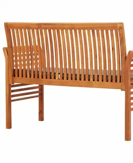Zahradní lavice Zahradní lavice 120cm akáciové dřevo Dekorhome Krémová