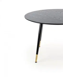 Jídelní stoly HALMAR Jídelní stůl Bosa černý/zlatý
