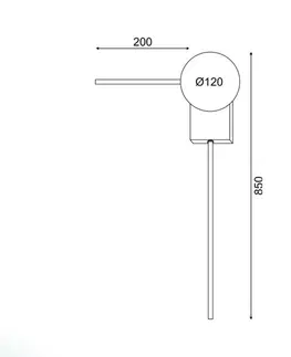 Moderní nástěnná svítidla ACA Lighting nástěnné svítidlo 1xG9 CYCLOPS černá + bílá 30X17X85CM OD94581WLB