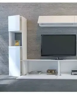 TV stolky Sofahouse Designová TV sestava Baara bílá