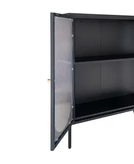 Komody, skříňky, vitríny a regály Norddan Designová vitrína Lalette 90 cm černá