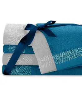 Ručníky AmeliaHome Sada 6 ks ručníků BELLIS klasický styl modrá
