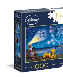 Hračky puzzle CLEMENTONI - Puzzle 1000 dílků panorama - Mickey a Minnie