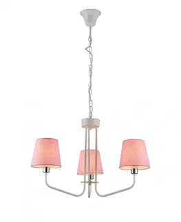 LED osvětlení Závěsná lampa YORK 3xE14 Candellux Růžová