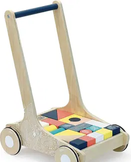 Dřevěné hračky Vilac Dřevěný vozík s kostkami DICE vícebarevný