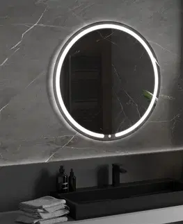 Koupelnová zrcadla MEXEN Rose zrcadlo s osvětlením, 90 cm, LED 600 9810-090-090-611-00